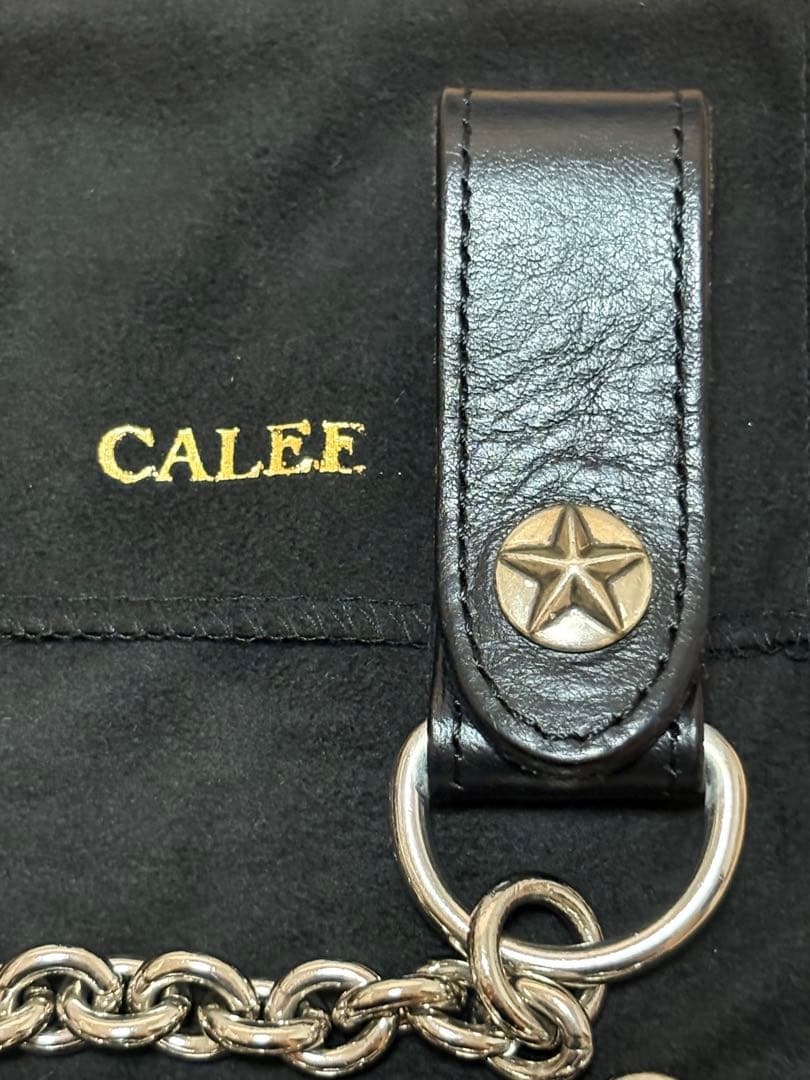【美品】CALEE キャリー 本革 ウォレットチェーン