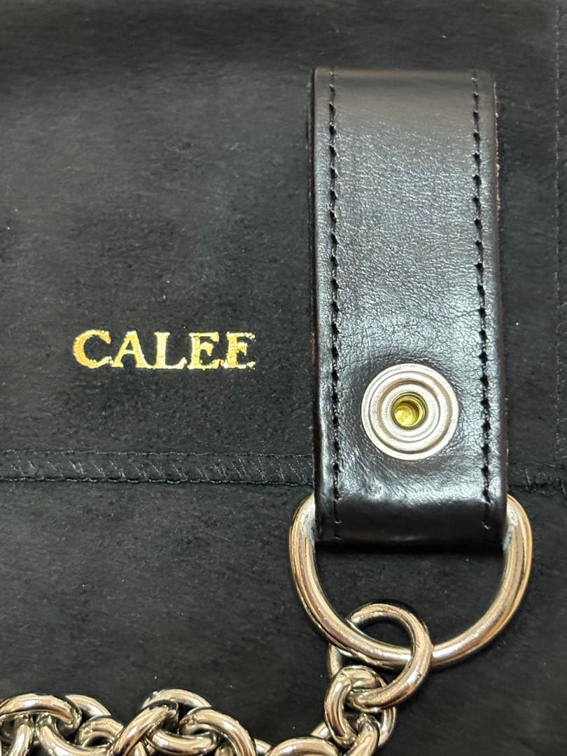【美品】CALEE キャリー 本革 ウォレットチェーン