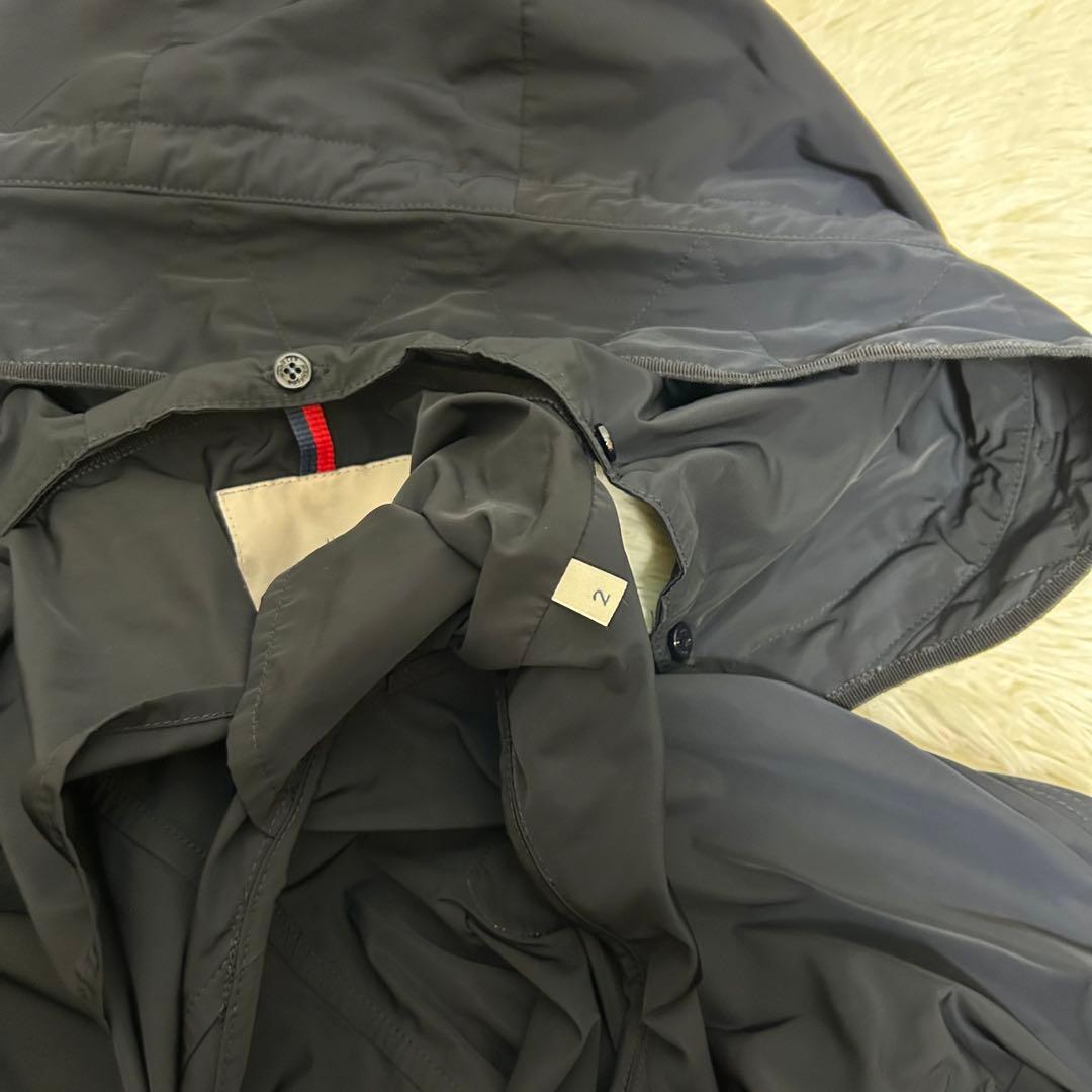 美品　ジャパン代理店表記有　MONCLER スプリングコート　ネイビー　2 M