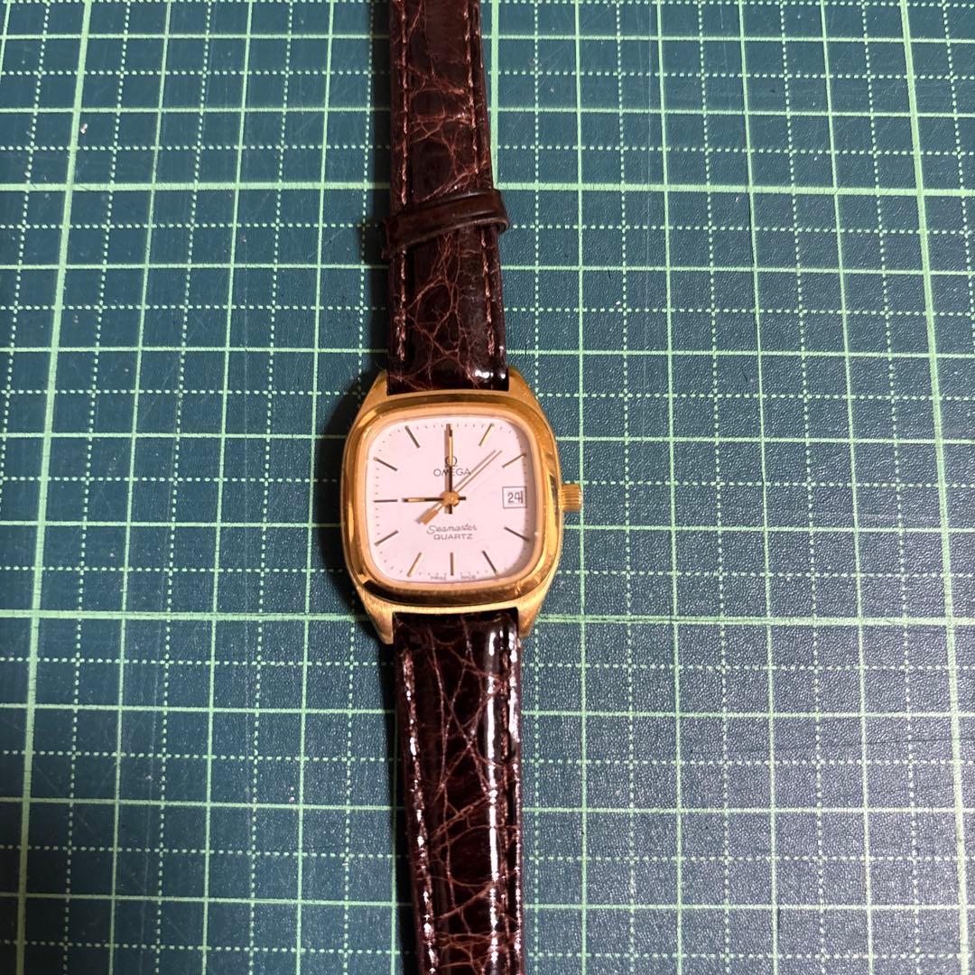 OMEGA アナログ時計 ホワイトダイヤル