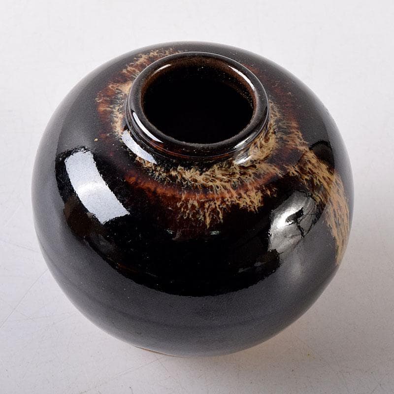 茶道具　京焼　桶谷定一作　文琳　茶入　共箱　V　8177