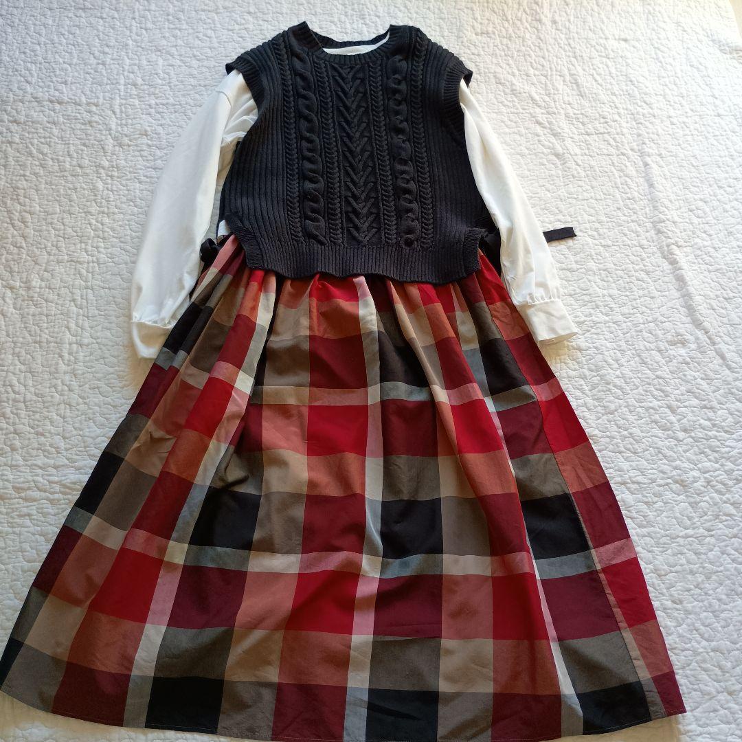 BLUE LABEL CRESTBRIDGE ベストワンピース　Мサイズ