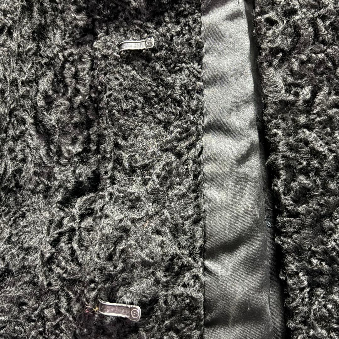 岐阜毛被チベットラム×ミンクファー マキシ丈ロングコート シルク混 身幅2Way