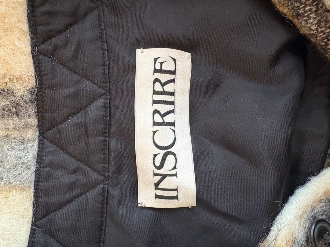 INSCRIRE シャギーチェックオーバーシャツ