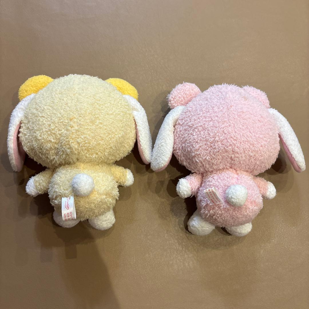 シュガーバニーズしろうさ　ぬいぐるみ　着ぐるみピンク&イエロー