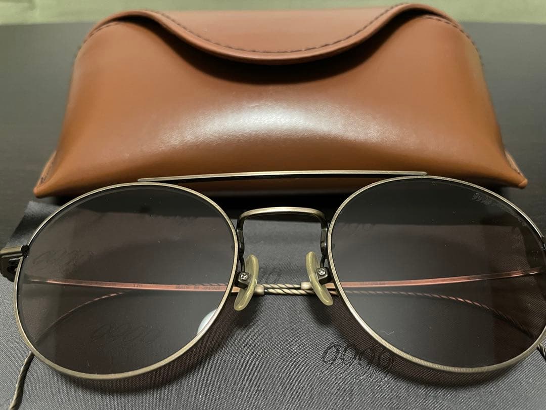 999.9 フォーナインズ feelsun ラウンドサングラス 純正ケース付き