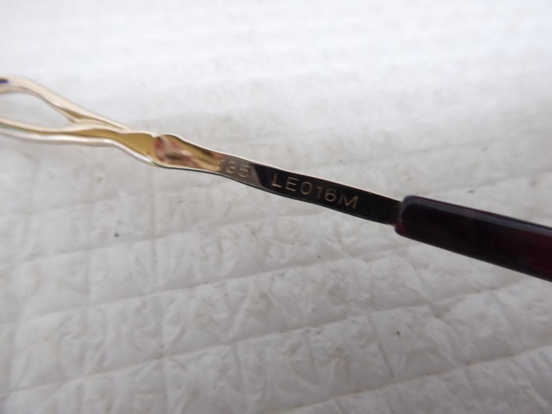 LEONARDレオナール K18刻印 度入り眼鏡 135 LEO16M D2-A