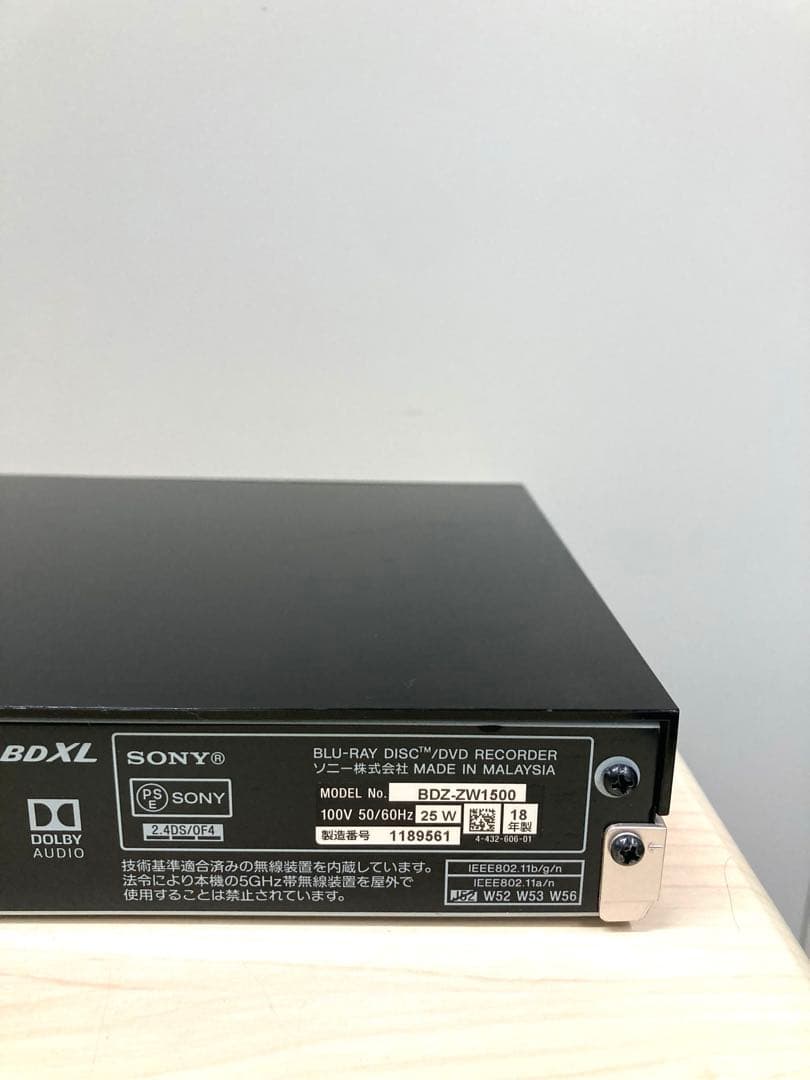 動作良好　1TB SONY ブルーレイ　BDZ-ZW 1500
