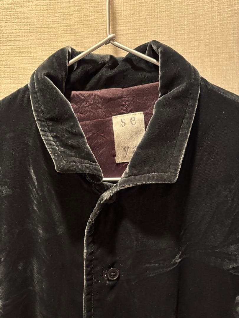 seya セヤ　ベルベット　ベロア　2way ジャケット　ブラウス　深緑