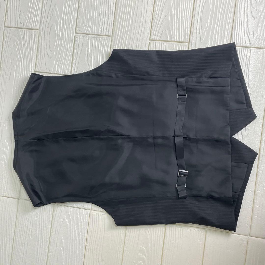 タケオキクチ　メンズ　スーツ　3ピース ブラック　シャドー　ストライプ