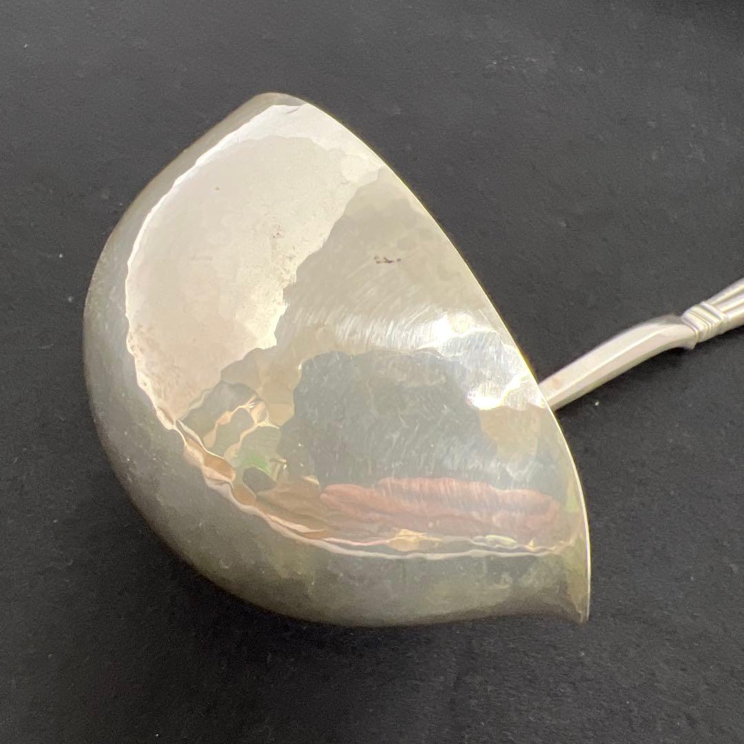 ジョージジェンセンエコーンsterling925特大グレービーレードル　202g