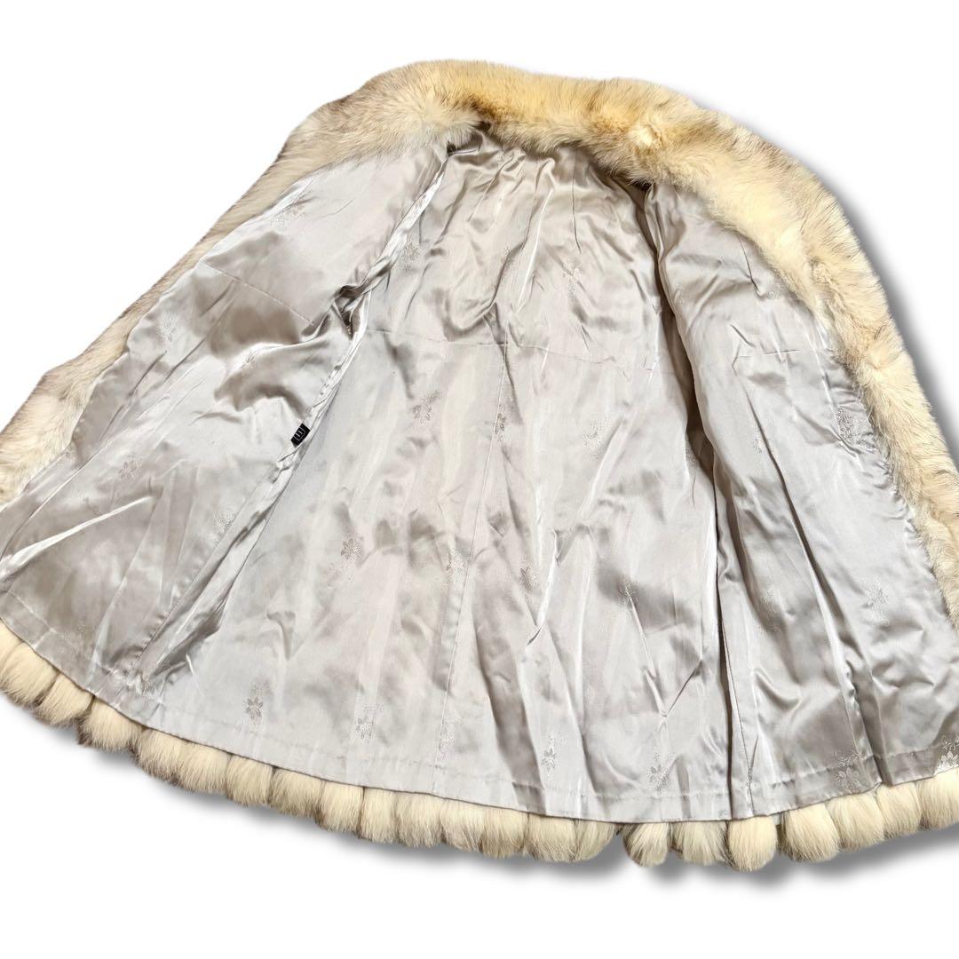 美品✨ブルーフォックス リアルファーコート 本毛皮 青狐 毛並み◎ ふわふわ