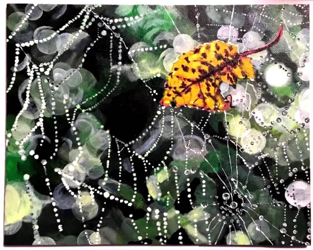 アクリル画 無題 110 『紅葉狩り』