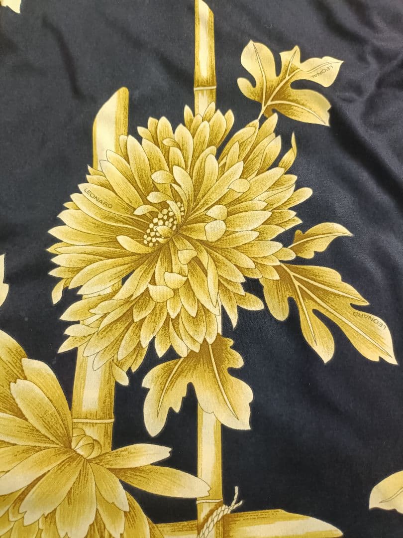もりごんLEONARD カンカン素の花柄チュニック【XLサイズ】【七分丈】