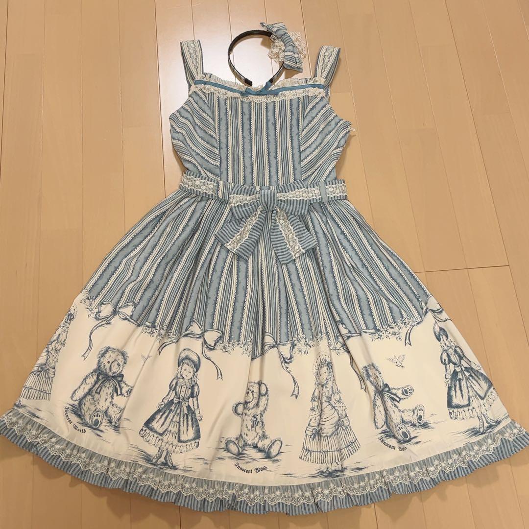 ビスクドールジャンパースカート　カチューシャ　セット　イノセントワールド　激レア