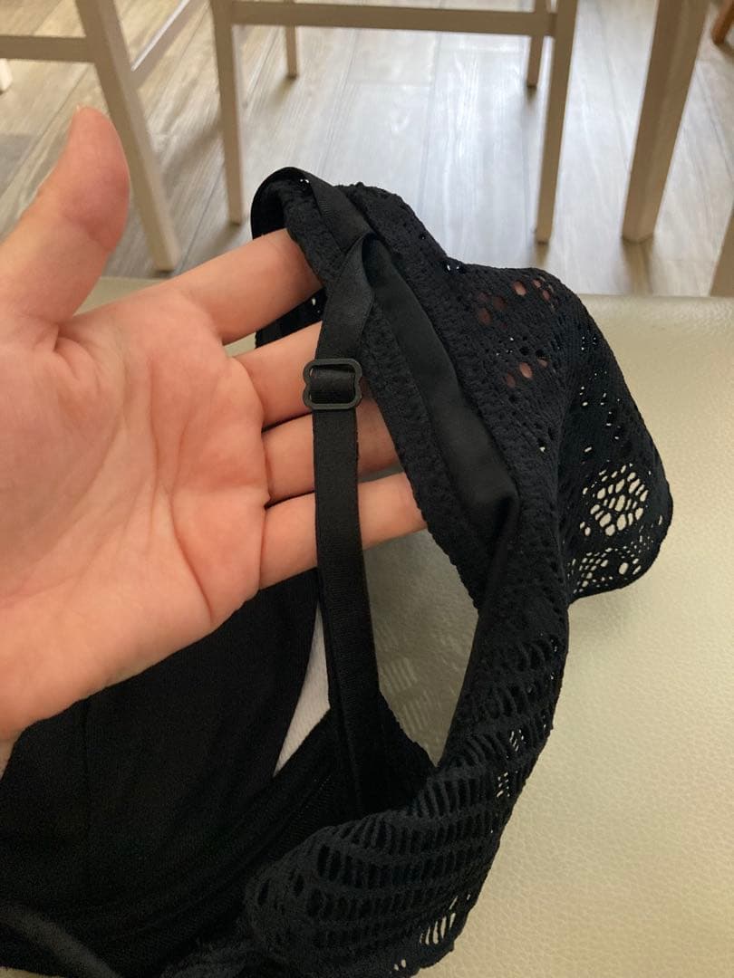 三愛　水着　ブラック　フリル　レース