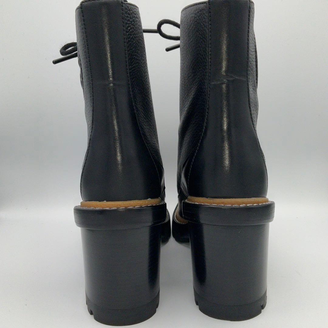 か*丸様 未使用に近い●箱付 トリーバーチ ショートブーツ サイズ7.5 ブラッ