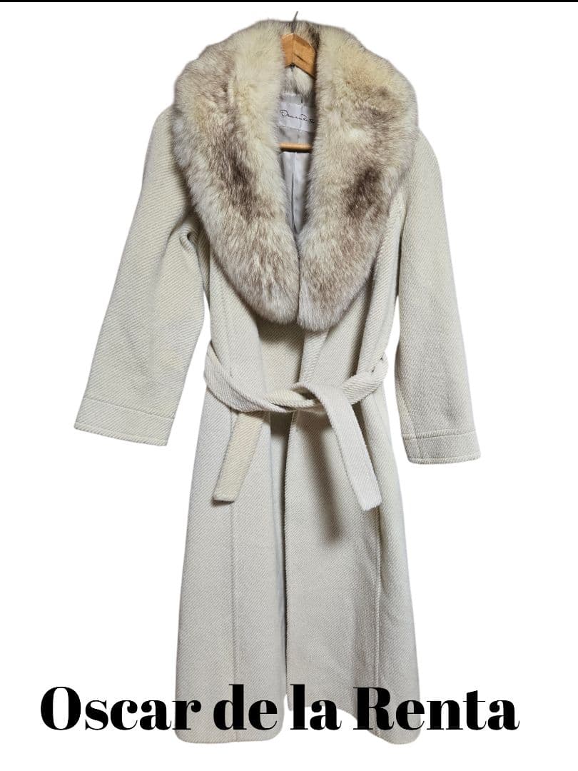 オスカーデラレンタ Oscar de la Renta ファーロングコート9号