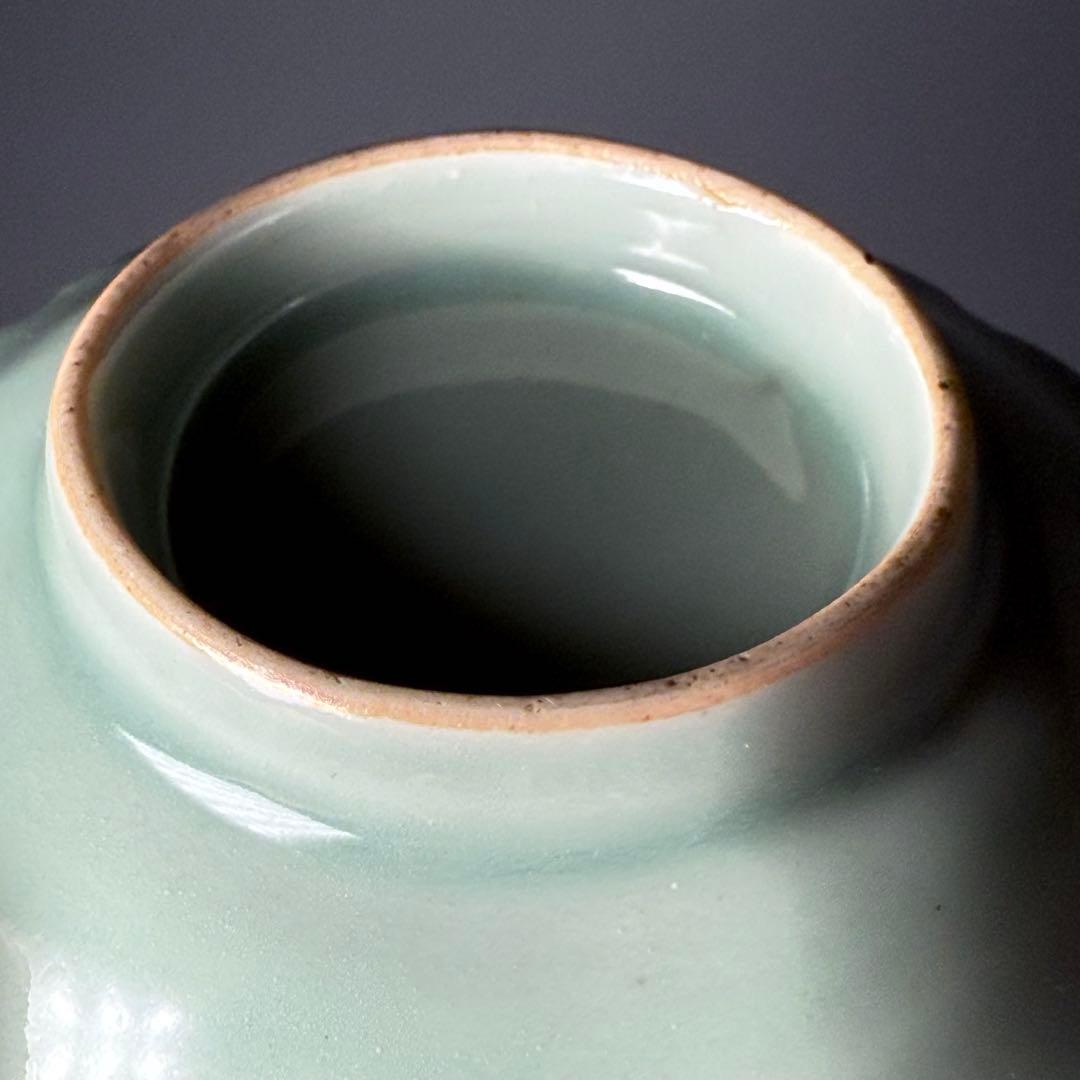 後期鍋島　渦巻文陽刻輪花小皿　奇跡の5枚揃　掲載　「通観　鍋島青磁」　同手掲載