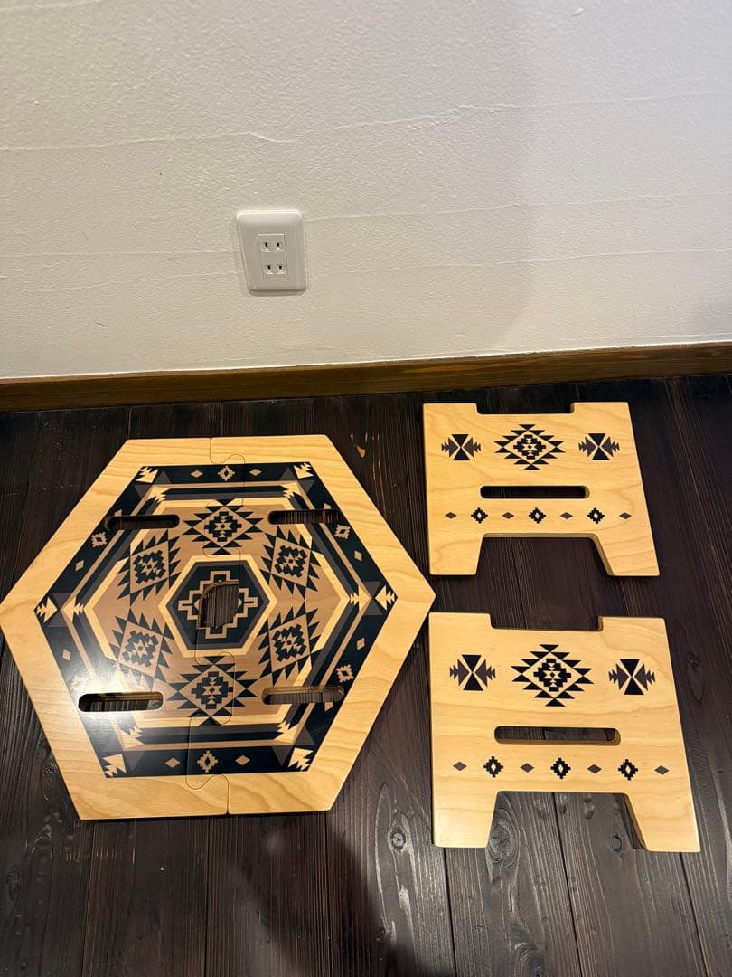 定価以下　TheArth ヘキサテーブル　ヘキ美ンドル黒