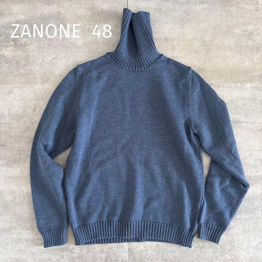ZANONE タートルネックセーター ブルー