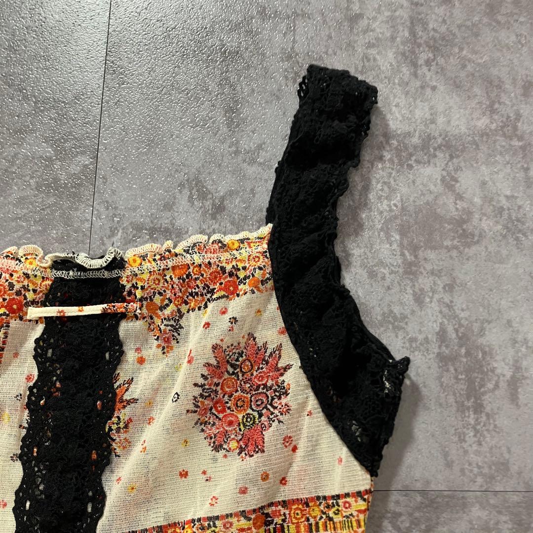 Y2K Jean Paul Gaultier 総柄　パワーネット　キャミソール