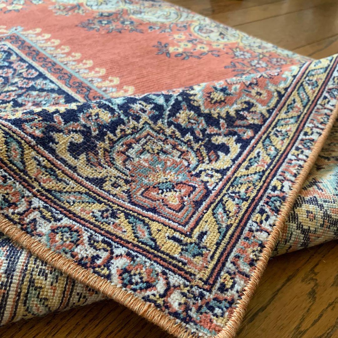 トルコヴィンテージラグ　215×71ロングランナー　カイセリ　アンティークピンク