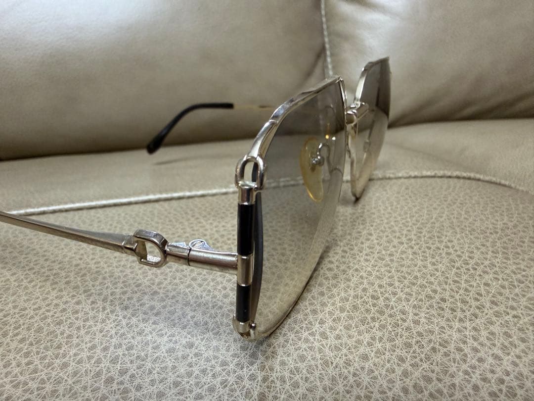 YSL イブサンローラン シルバー キャットアイ サングラス ビンテージ