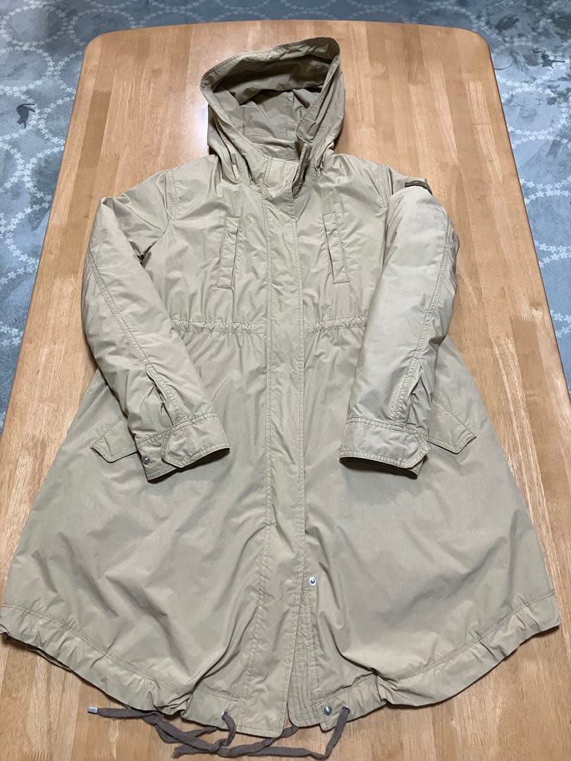 TATRAS ベージュ モッズコート フード付き　サイズ03