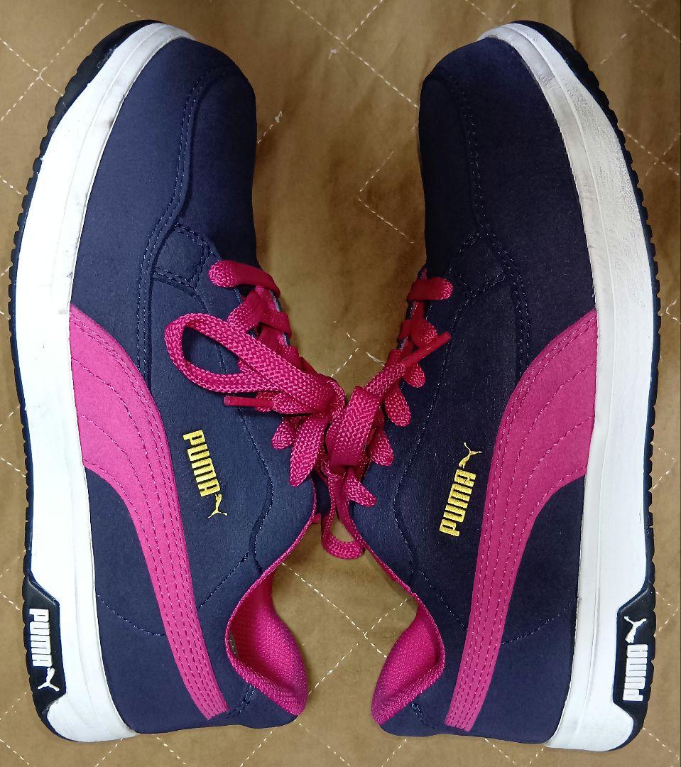 PUMA ネイビー ピンク 安全靴