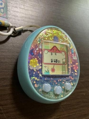 【動作確認済】バンダイ　たまごっちみーつ　ファンタジー　ブルー　ストラップ付