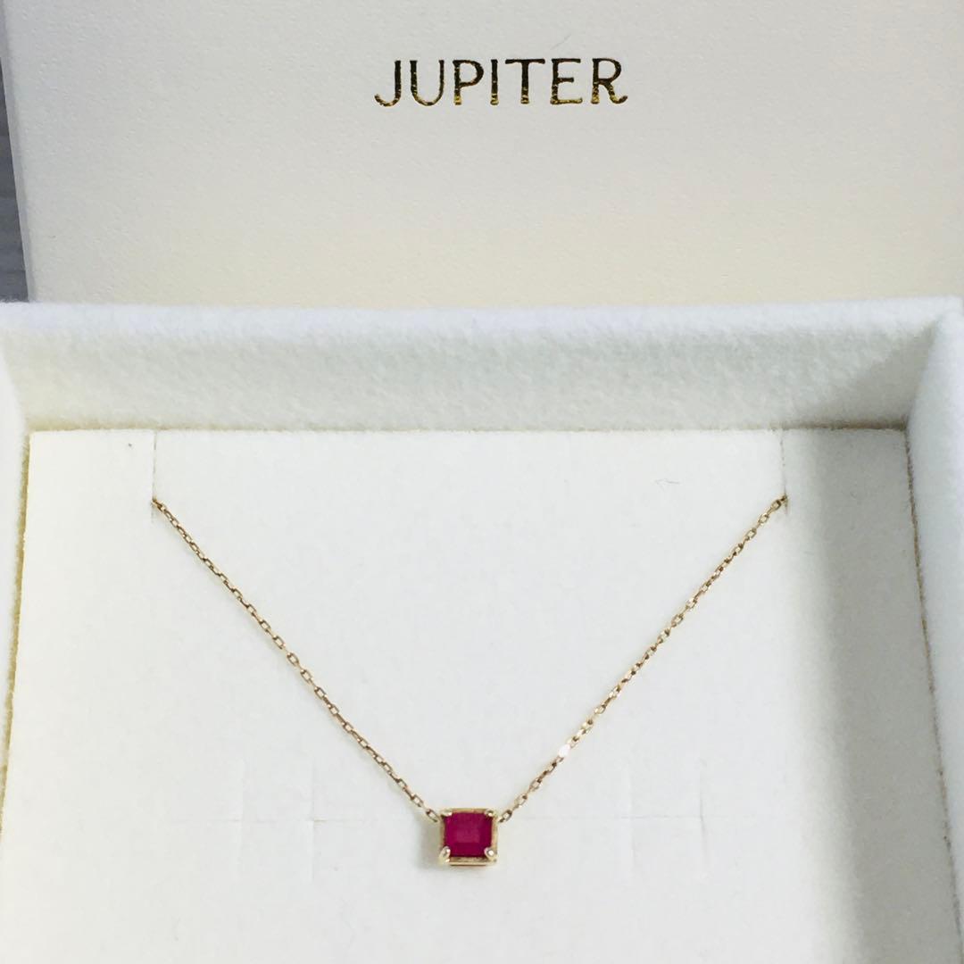 【お値下げ中】JUPITER facet ルビーK10 ネックレス