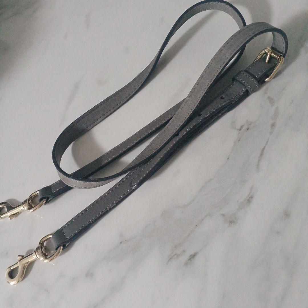 GUCCI グレー ハンドバッグ　ショルダーストラップ2way