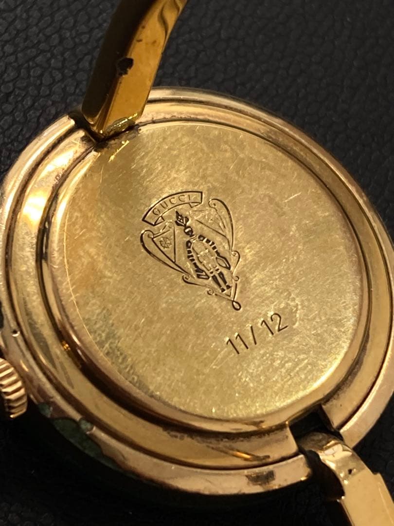 GUCCI　チェンジベゼル　ゴールドバングルウォッチ◇