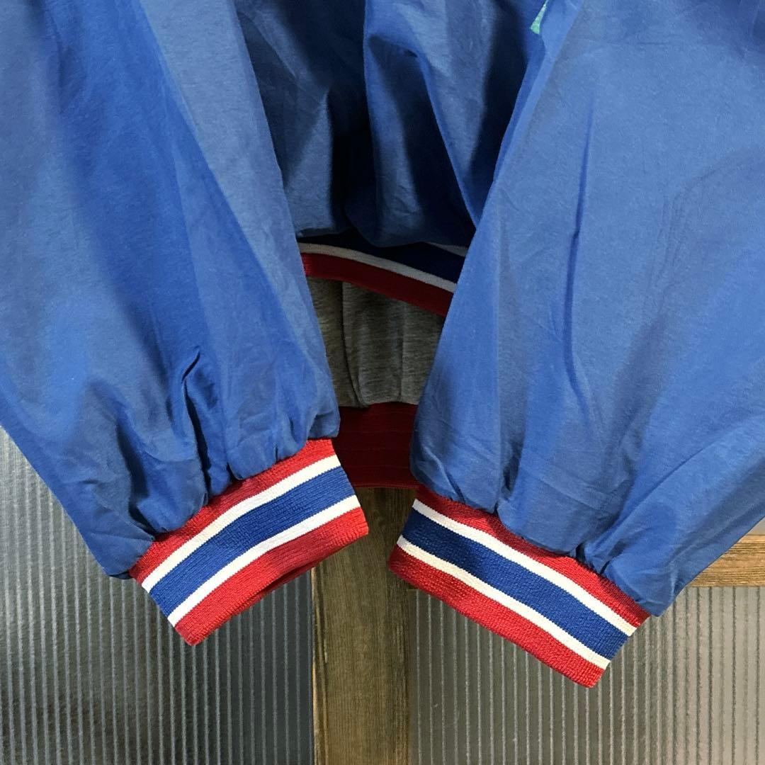 90s US古着　Reebok NFL ナイロンプルオーバー　M 青バック刺繍