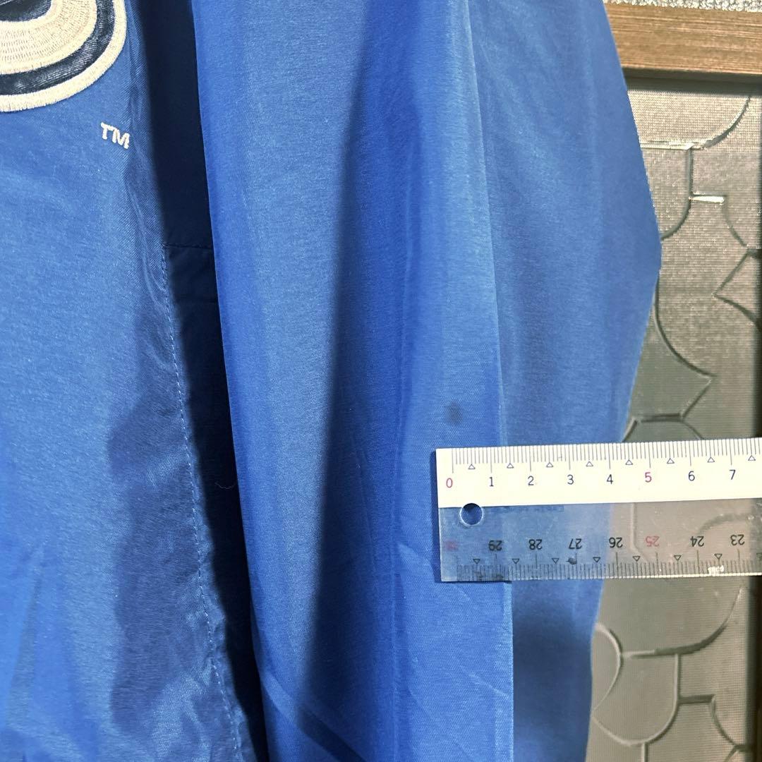 90s US古着　Reebok NFL ナイロンプルオーバー　M 青バック刺繍