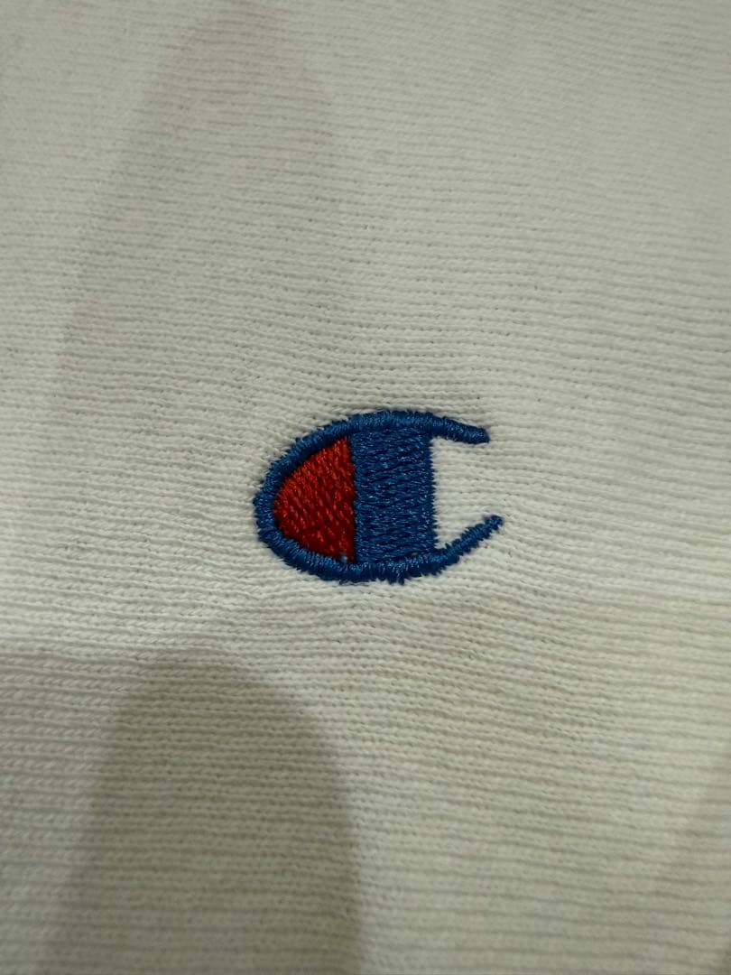 ★90s Champion リバースウィーブ無地 目有り 刺繍タグ白 USA★