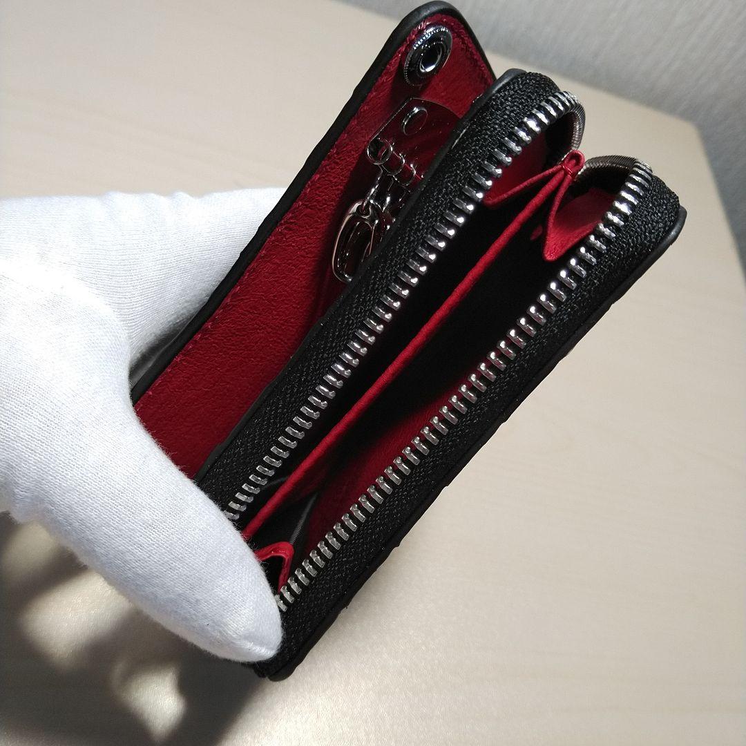 カイマンワニ 脇肚・肚四枚革 RFカード小銭キーケース 薄墨 033610H