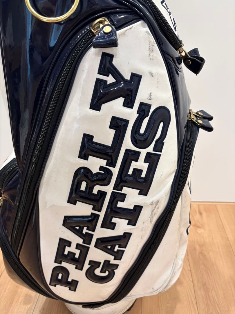 【値下げしました】 パーリーゲイツ　キャディバッグ ホワイト/ネイビー