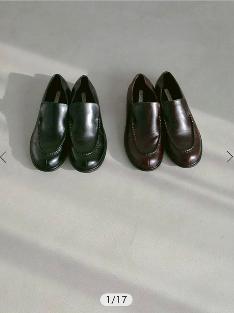 etretokyo エトレトウキョウ　オイルドレザーフラットローファー