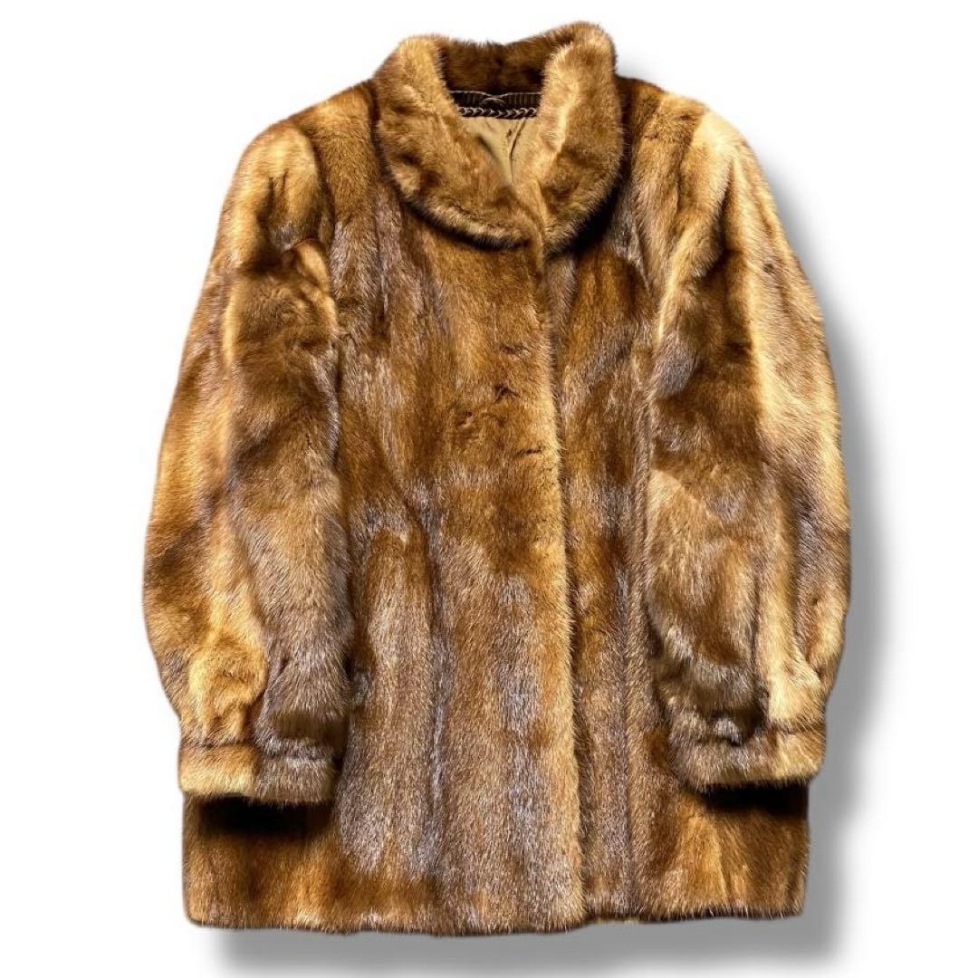 美品 SAGA MINK 金サガ 毛皮 ファー コート アウター ロング 高級