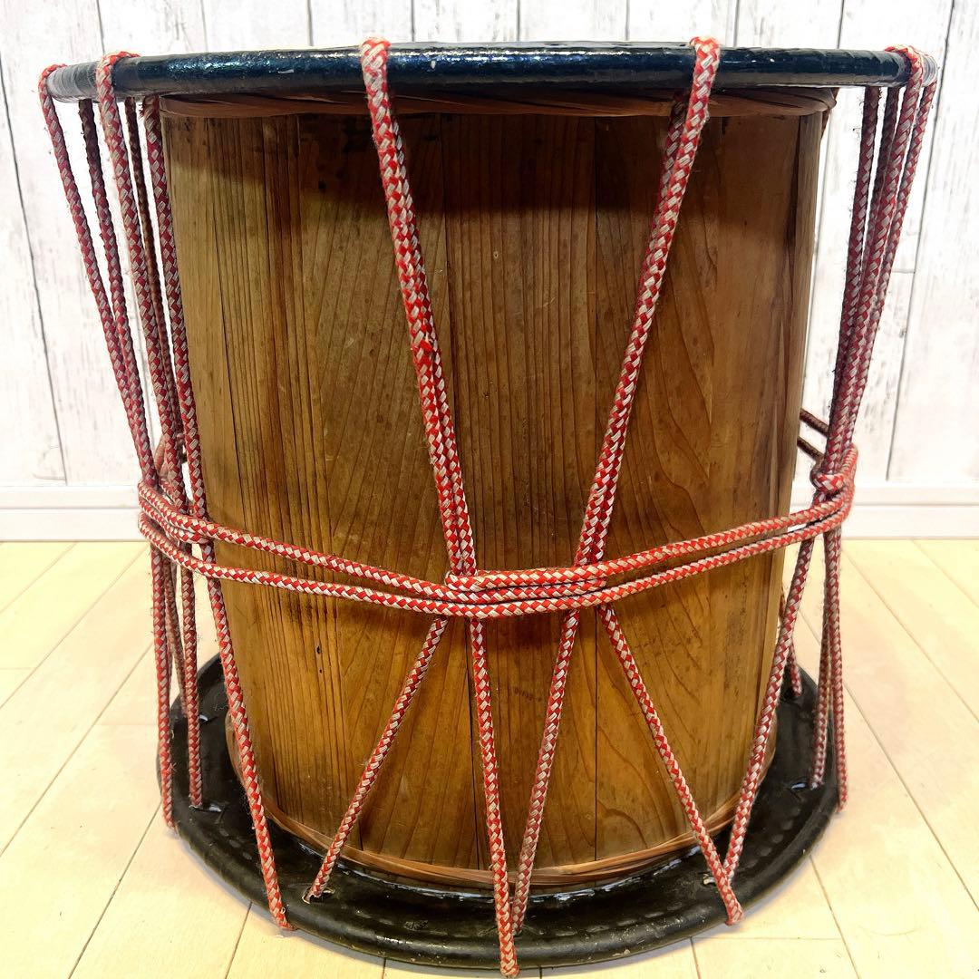 【良品】桶胴太鼓　和太鼓 打楽器　桶締め太鼓　桶太鼓