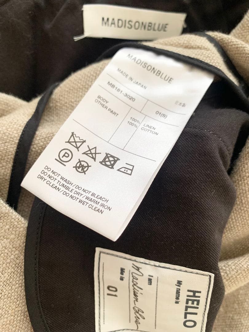 マディソンブルー ハイウエストリネンショーツ ショートパンツ01