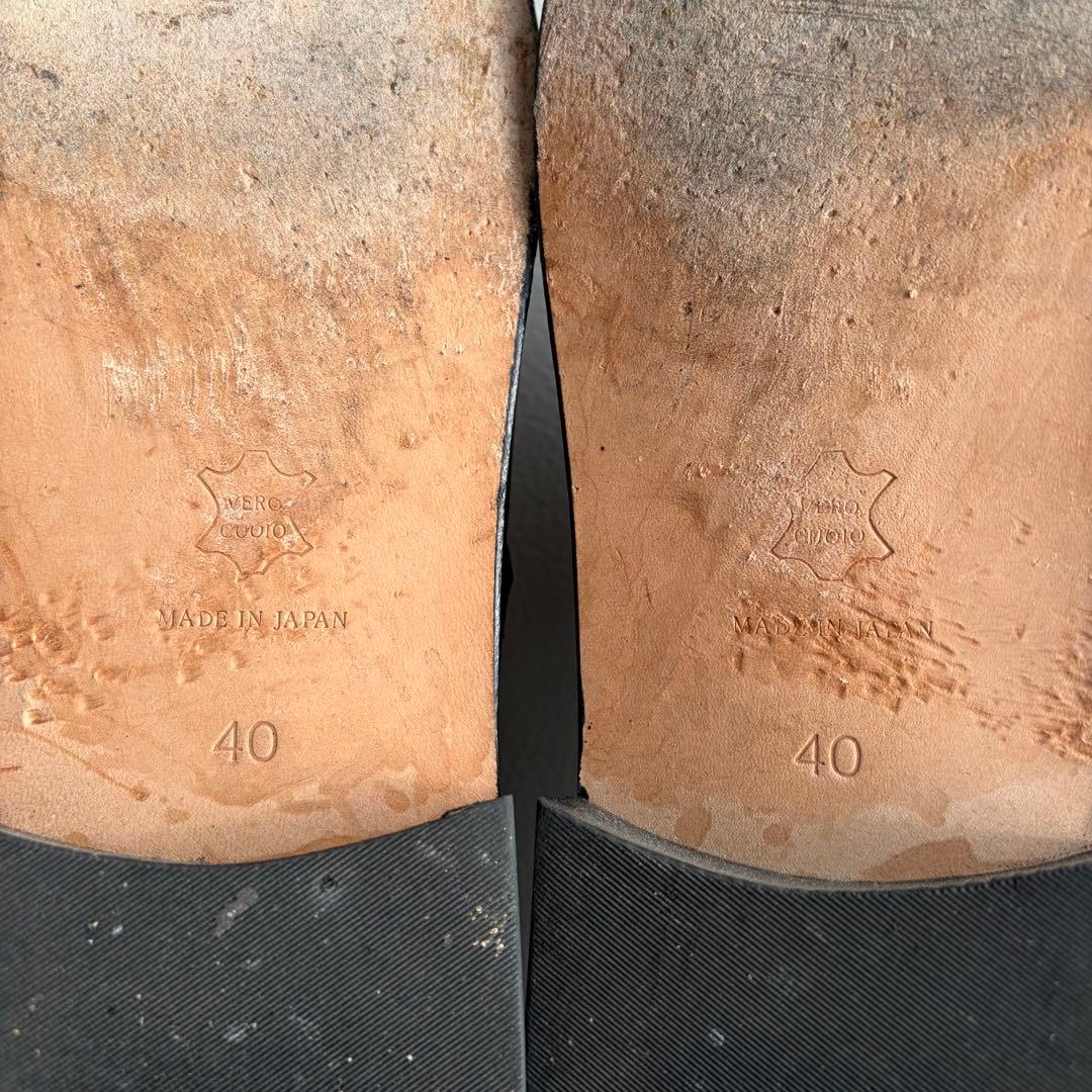 美品　パドローネ　ドレスシューズ　革靴　ダービー　レザー　外羽根　プレーントゥ