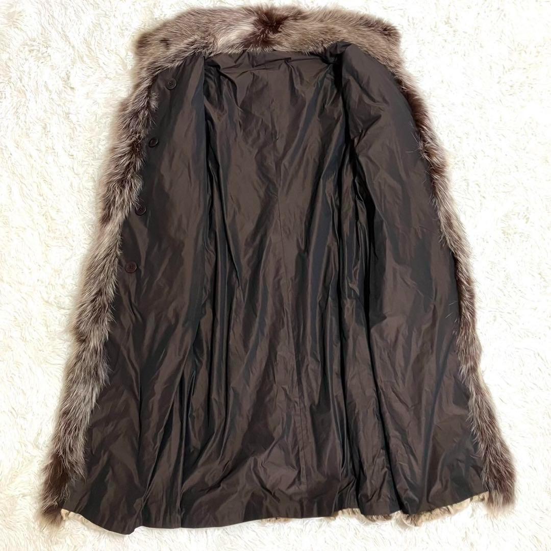 【極美品】YEVS SALOMON 最高級　ブルーフォックス　ロングコート　40