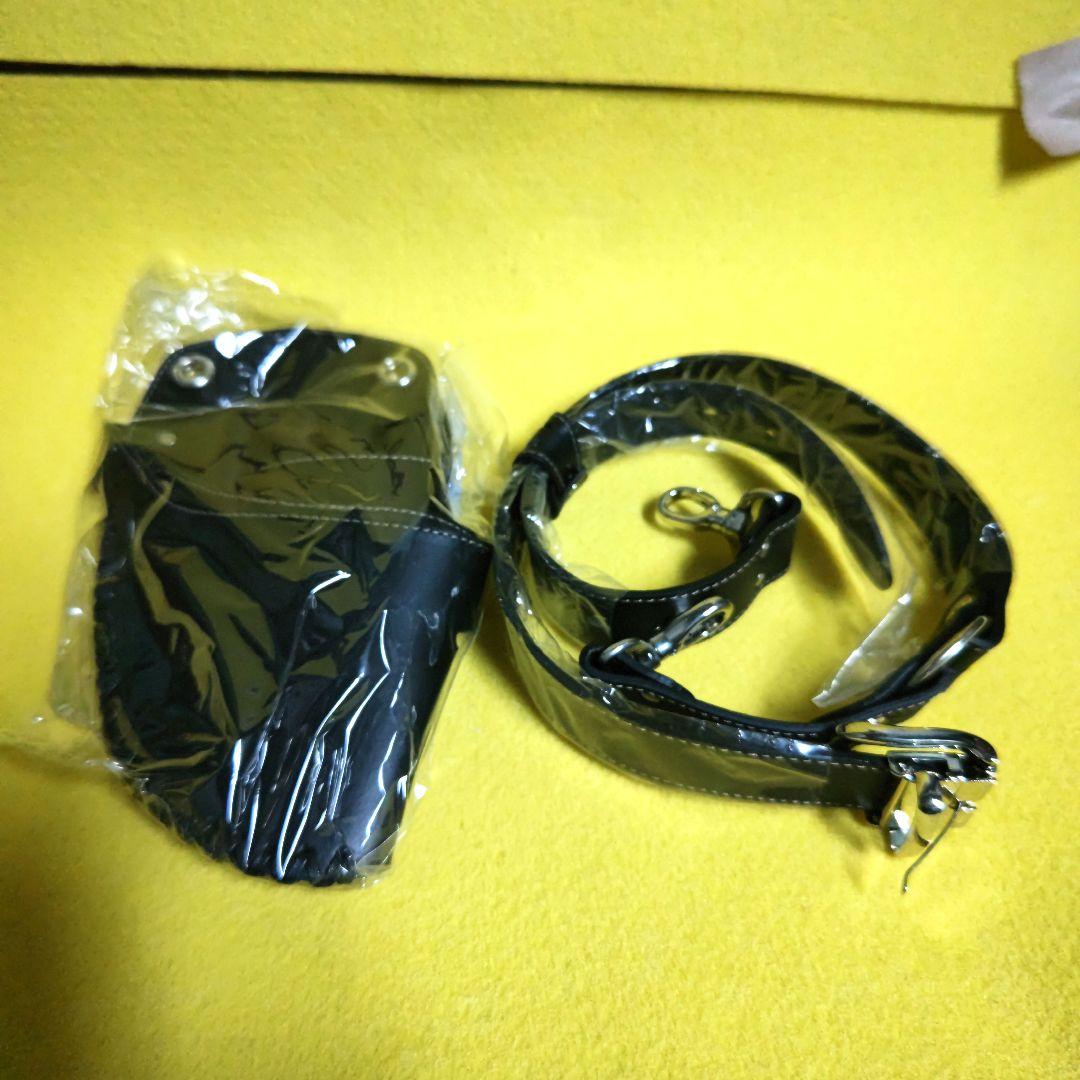 新品　シザーケース　牛革　ブラック　4丁用