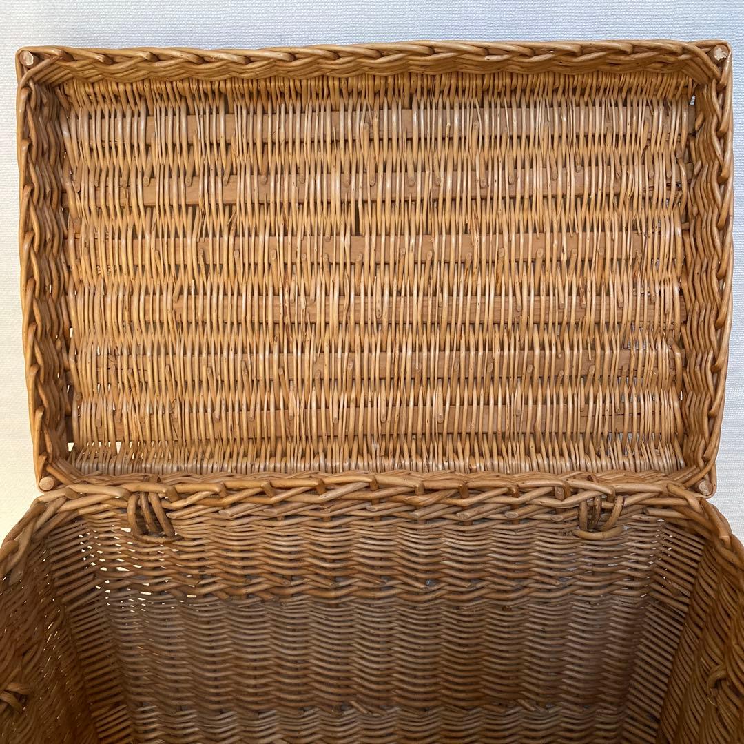 【送料込み】希少 キャトル・セゾン フランス柳 トランク バスケット