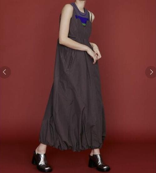 UN3D.　アンスリード　サイドオープンバルーンワンピース　36　グレー