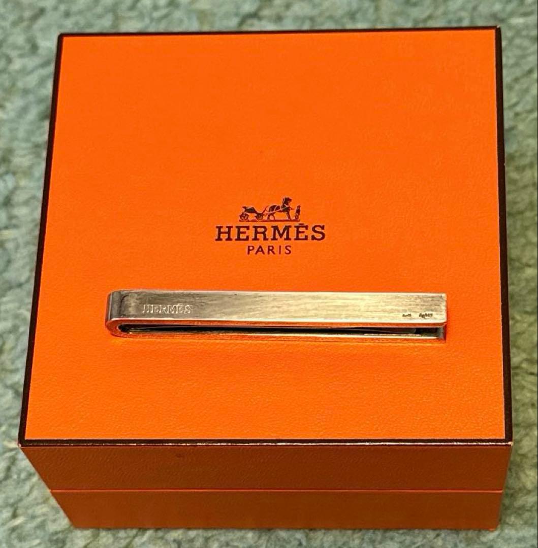 エルメス　H ロゴ　ネクタイピン　925 シルバー　タイピン　タイバー　エブリン