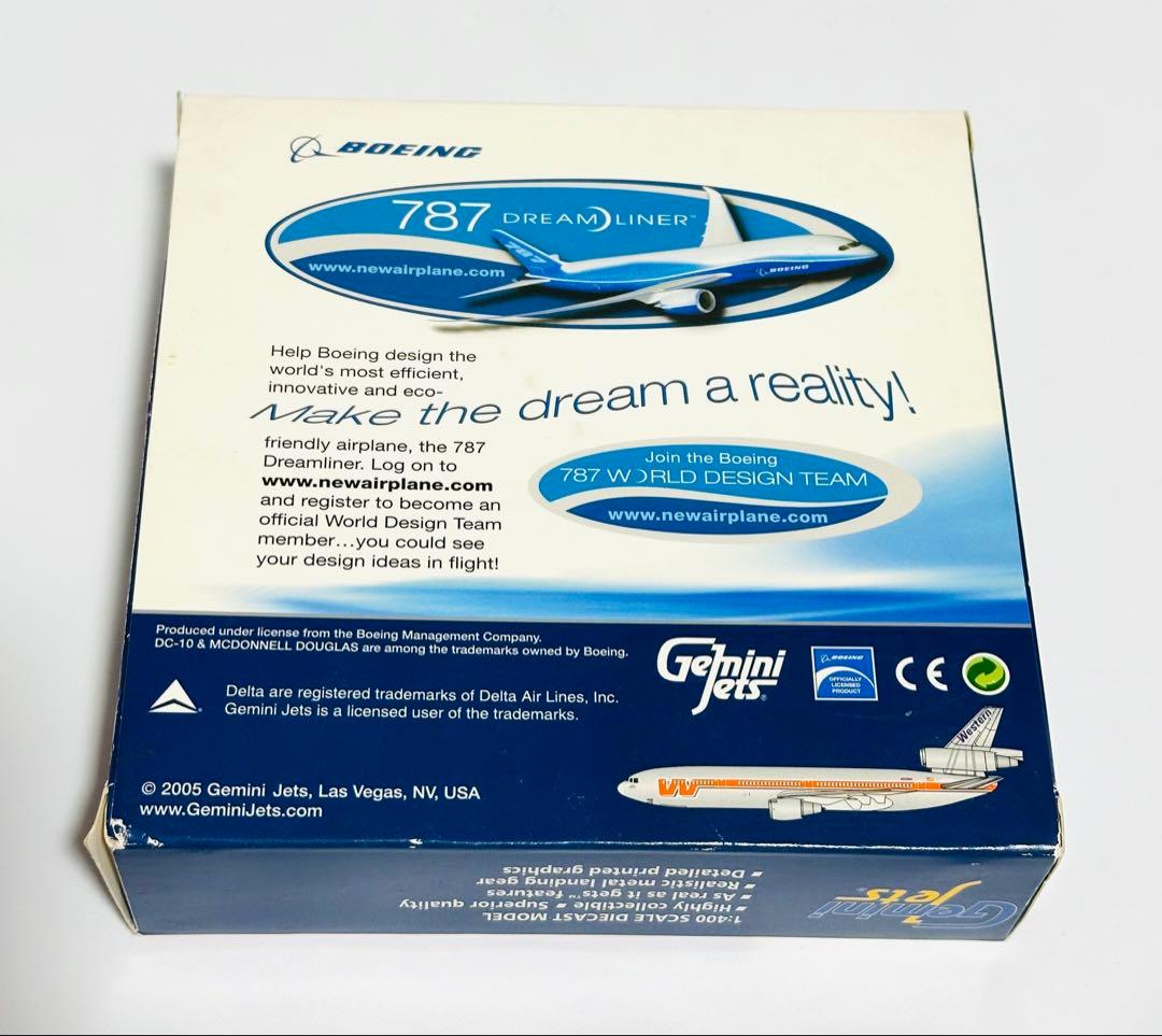 航空機・ヘリコプター Gemini 1/400 DC-10-10 Western Airlines
